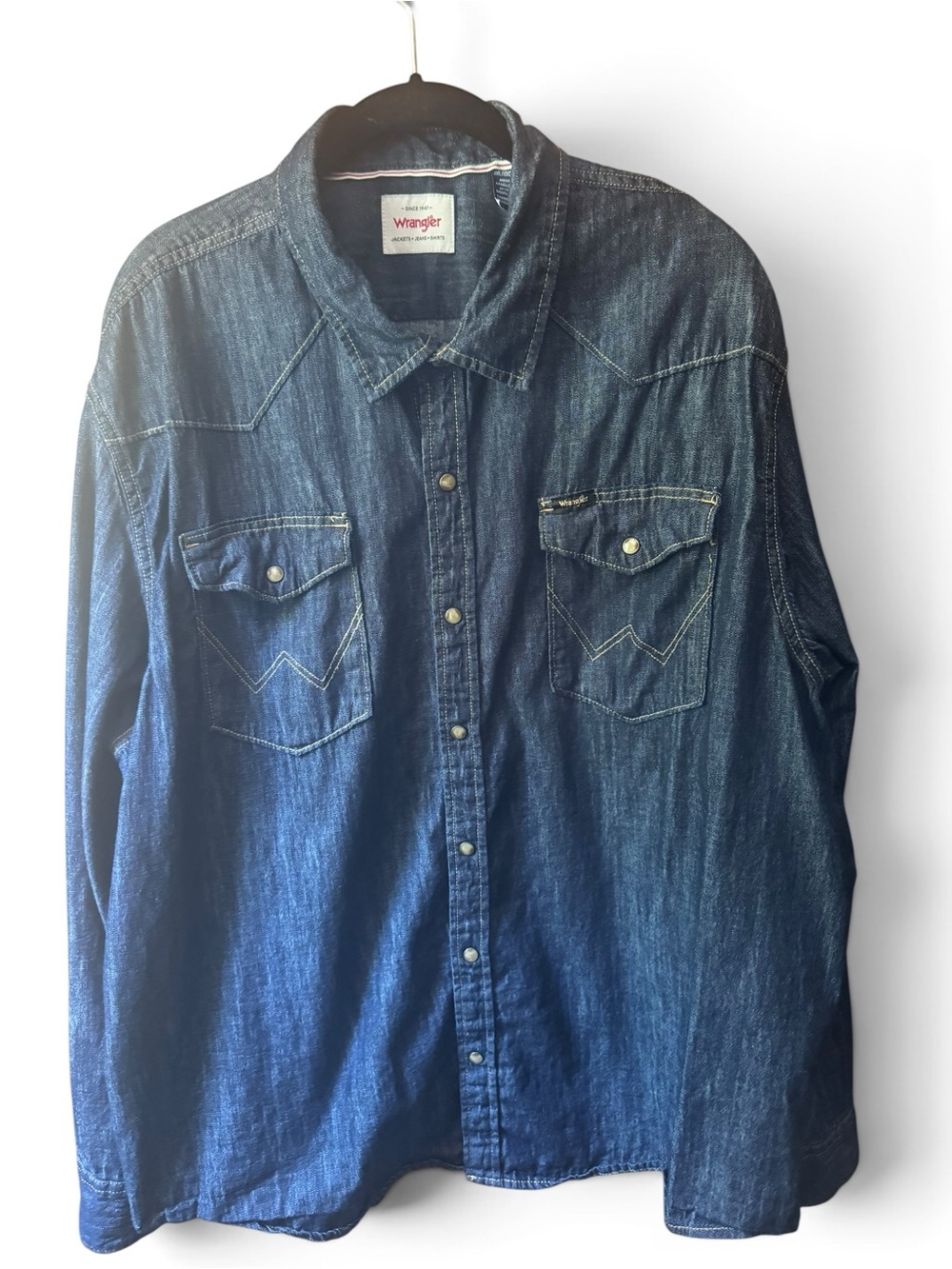 Wrangler dark denim shirt or Jacket XXL - Picture 3 of 12